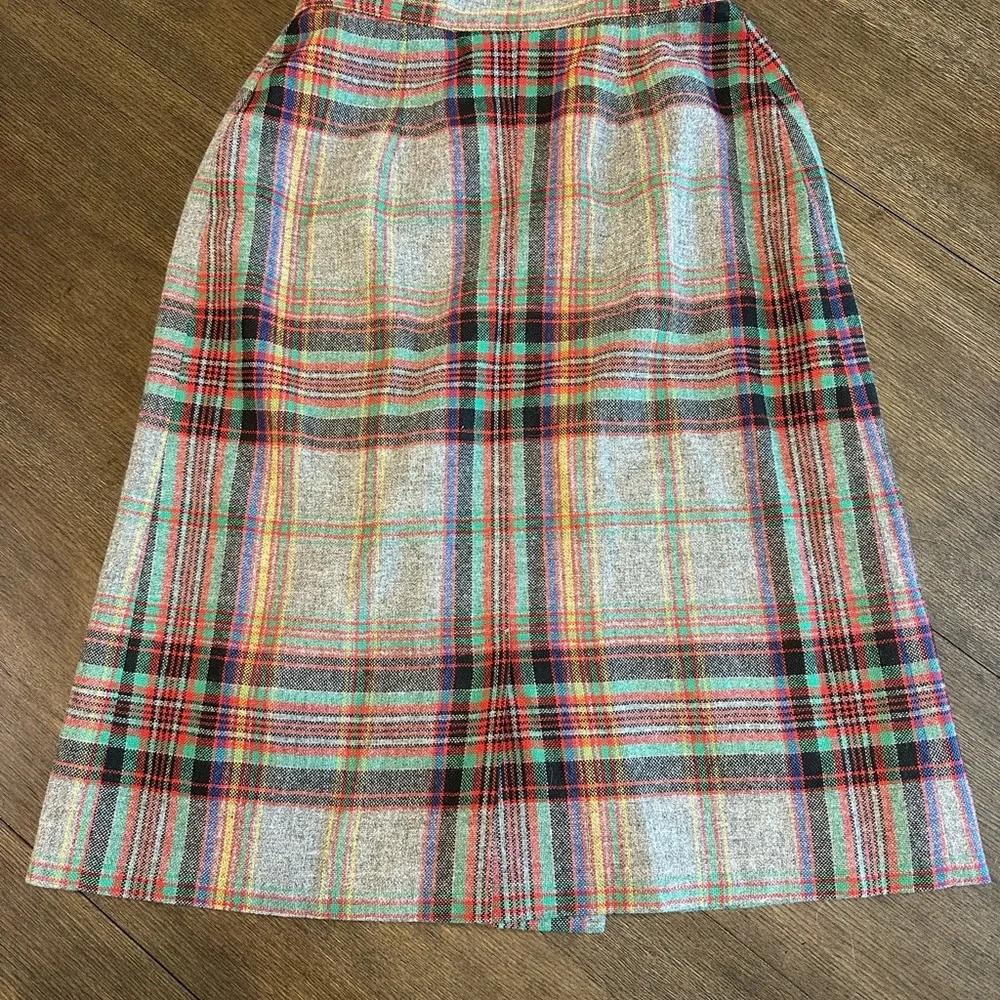 Elegant Plaid‎ Midi Skirt - Multicolor